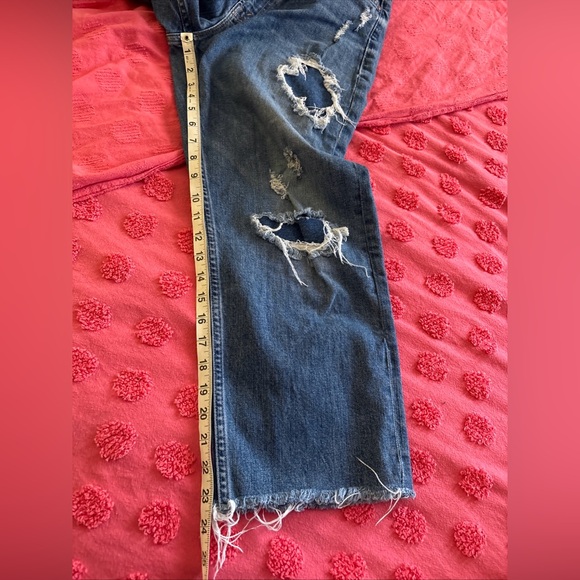 MOTHER SUPERIOR High Waisted Study Hover Distressed Jeans Peaches and Screams 29 - Picture 13 of 13